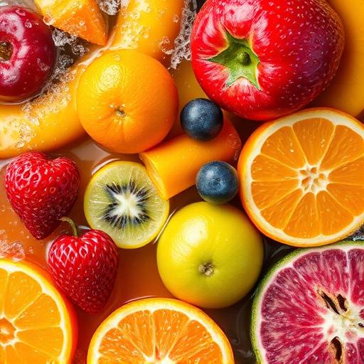 A variety of colorful fruits with high water content, such as watermelon and berries